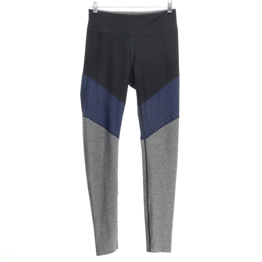 Outdoor Voices Tri-Colorblock Leggings Women M Black/Gray Polyester/Spandex